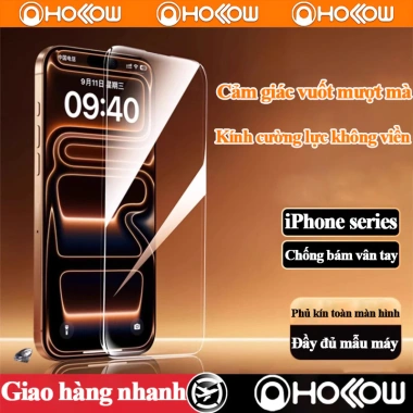 Kính cường lực mờ HD chống ánh sáng xanh cho iPhone 11-17 Pro Max, X, XS, XR, XS Max, Air - Giá 39.800₫