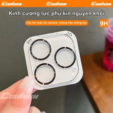 Kính cường lực nguyên khối bảo vệ camera iPhone 11-17 Pro Max Air- Giá 48.500 VND