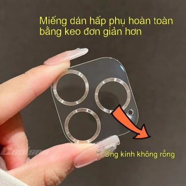 Kính cường lực nguyên khối bảo vệ camera iPhone 11-17 Pro Max Air- Giá 48.500 VND