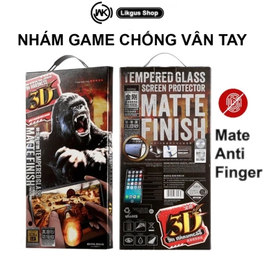 Kính Cường lực Nhám AG WTP-030 Chống Vân Tay, Game mượt cho iPhone 13-17 Pro Max - 79.000₫