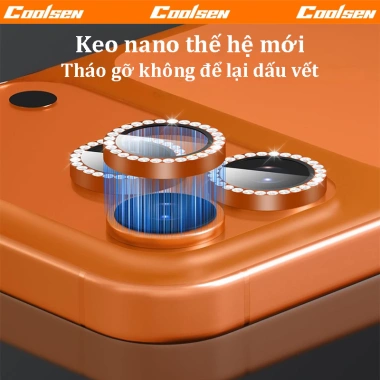 Kính cường lực ống kính đính đá AR HD cho iPhone 17/16/15/14/13/12/11 Pro Max - Siêu bền, chụp nét, giá chỉ 38.500 VND 3