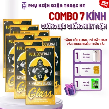 Kính Cường Lực + Ốp Mèo Thần Tài cho iPhone 7-16 Promax - Chống Nhìn Trộm, Tự Dán KK, 89.000đ Kính Cường Lực + Ốp Mèo Thần Tài cho iPhone 7-16 Promax - Chống Nhìn Trộm, Tự Dán KK, 89.000đ