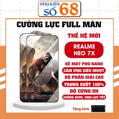 Kính cường lực Realme Neo 7x KK Warrior phủ nano trong suốt, cảm ứng mượt, bảo vệ
