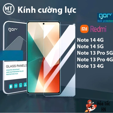 Kính Cường Lực Redmi Note 15 Pro, Note 14, Note 13 Pro 5G, Note 13 4G, Note 12 Pro – Trong Suốt Hãng GOR, Giá 85.000₫ 7
