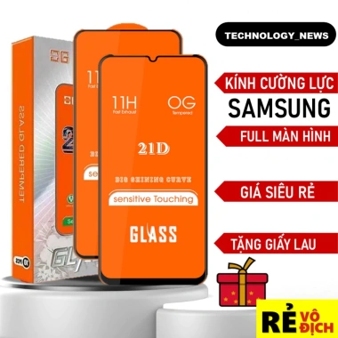 Kính cường lực Samsung Full màn cho A06‑A71, A50s, A20s, A11 5G - Bảo vệ tối đa, giá 19.800 VND