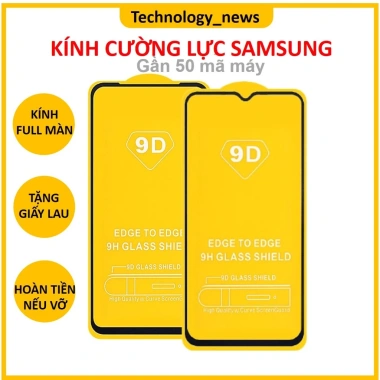 Kính cường lực Samsung Full màn cho A06‑A71, A50s, A20s, A11 5G - Bảo vệ tối đa, giá 19.800 VND