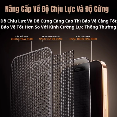 Kính Cường Lực Siêu Cứng Siêu Bền Khung Tự Dán Full Màn Đủ Hộp cho iPhone 13/14/15 Pro Max - Giá 70.000 4
