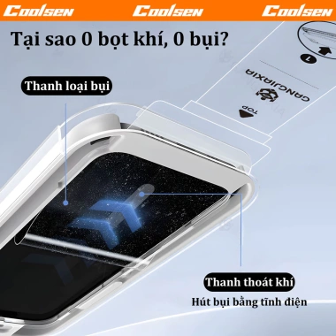 Kính cường lực thế hệ 4 dán nhanh 1 giây cho iPhone 17 16 15 14 13 12 11 Pro Max XR XS Giá 74.500 VND