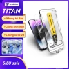 Kính Cường Lực TITAN cho iPhone X-17 Pro Max - Khung Tự Dán Dễ Dán, Chống Bụi, Chống Nứt Vỡ, Giá Chỉ 70.000₫