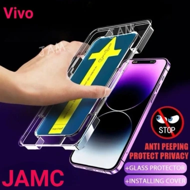 Kính cường lực tự dán chống nhìn trộm cho Vivo Y3, Y17S, Y15A, Y16, V21, V25E, iQOO Z6 - Giá 6.900₫