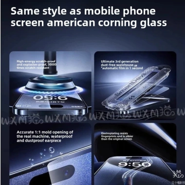 Kính Cường lực tự dán full màn, siêu cứng, chống bụi, không bám vân tay cho iPhone 17-11 Pro Max - Giá 57.500₫ 7