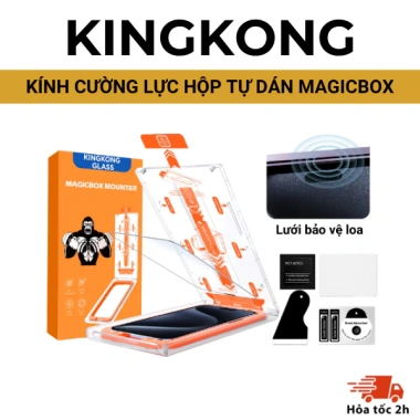 Kính Cường Lực Tự Dán MAGICBOX KINGKONG Bảo Vệ Loa iPhone X, XS, 11‑13, 14‑17 Pro & Pro Max – 69.000đ