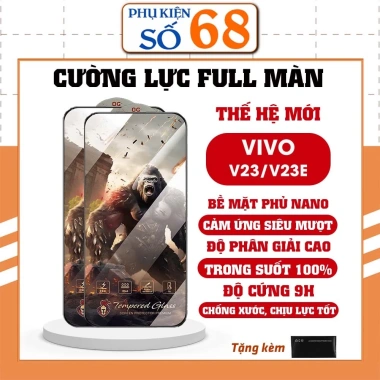 Kính cường lực Vivo V23e V23 5G KK Warrior phủ nano trong suốt, cảm ứng mượt
