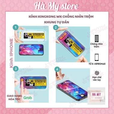 Kính Cường Lực WKome Glass Dán Màn Hình iPhone 11-15/Pro/Plus/Pro Max - 49.000đ