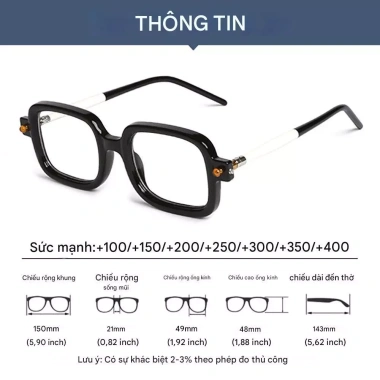 Kính đọc sách Happyleaf66 chống ánh sáng xanh, bảo vệ mắt, thiết kế vuông văn phòng giá 41.580 VND 2 Kính đọc sách Happyleaf66 chống ánh sáng xanh, bảo vệ mắt, thiết kế vuông văn phòng giá 41.580 VND 2