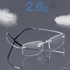 Kính đọc sách không khung hợp kim titan chống ánh sáng xanh, siêu nhẹ co giãn, bảo vệ mắt từ +0° tới +400°