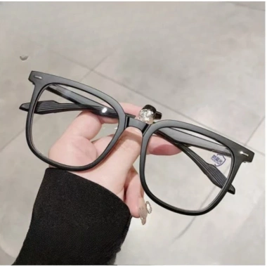 Kính đọc sách siêu nhẹ khung lớn màu đen mờ +0~+400°, chống ánh sáng xanh, nam nữ – 46.440₫