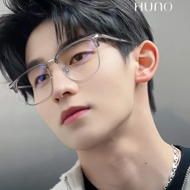 Kính đổi màu HUNO K68 2.025 Nam Nữ - Gọng vuông kim loại, thời trang, chống ánh sáng xanh, cắt cận, chỉ 199k 2