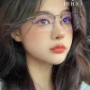 Kính đổi màu HUNO K68 2.025 Nam Nữ - Gọng vuông kim loại, thời trang, chống ánh sáng xanh, cắt cận, chỉ 199k 3