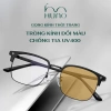 Kính đổi màu HUNO K98 nam nữ gọng vuông, chống ánh sáng xanh 2.025- Giá 209.000 VND