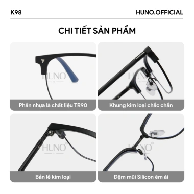 Kính đổi màu HUNO K98 nam nữ gọng vuông, chống ánh sáng xanh 2.025- Giá 209.000 VND 8