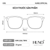 Kính đổi màu HUNO K98 nam nữ gọng vuông, chống ánh sáng xanh 2.025- Giá 209.000 VND 9