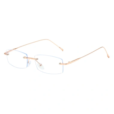 Kính gọng vàng không khung đổi màu, chống ánh sáng xanh - Giá chỉ 74.520₫ 5