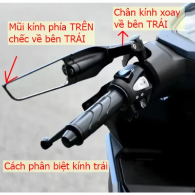 Kính gương chiếu hậu cánh gió hiện đại cho VARIO, AB, SH, EX, WAVE - Giá 119k 3