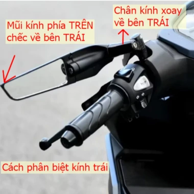 Kính gương chiếu hậu cánh gió hiện đại cho VARIO, AB, SH, EX, WAVE - Giá 119k 9