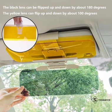 Kính HD Chống UV Ban Ngày Đêm 1PC Che Lóa Kẹp Xoay Gương Lái Xe Ô Tô Dễ Lắp Đặt