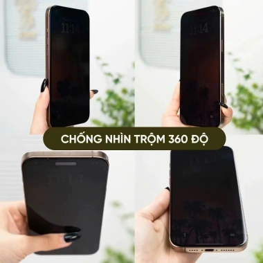Kính iPhone Chống Nhìn Trộm 360° Khung Tự Dán GOR KiNGBON - 12‑17 Pro Max, 129k