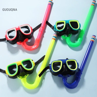 Kính lặn trẻ em Guouqna HD - Bộ ống thở, khung lớn, bảo vệ mắt, giảm giá 84.240đ