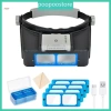 Kính lúp không dây POOP mũ mở rộng 4 LED, phóng đại điều chỉnh cho sửa chữa phức tạp