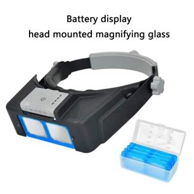 Kính lúp không dây POOP mũ mở rộng 4 LED, phóng đại điều chỉnh cho sửa chữa phức tạp 6
