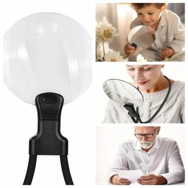 Kính lúp ZYJC 3X-10X rảnh tay, treo cổ, điều chỉnh độ phân giải, màu đen bền, di động 9