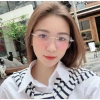 Kính má hồng gọng kim loại cao cấp không viền vuông omber C16 giá ưu đãi 70.000₫ 4
