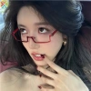 Kính mát anime hình chữ nhật nửa khung điều chỉnh, cosplay và thời trang, chỉ 47.455 VND