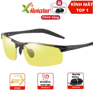 Kính Mát Aviator XPLUS 8.003 Nam Nữ – Đổi Màu Tự Động, Chống Lóa UV, Gọng Nhôm – 229.000₫ 4