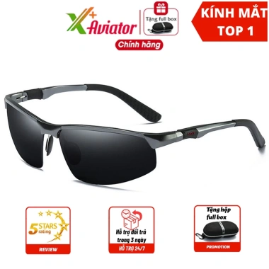 Kính Mát Aviator XPLUS 8.003 Nam Nữ – Đổi Màu Tự Động, Chống Lóa UV, Gọng Nhôm – 229.000₫ 9