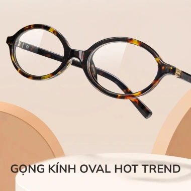 Kính mắt ELASHION Nam Nữ cao cấp gọng oval E154 - Chống ánh sáng xanh, UV, giảm giá 209k