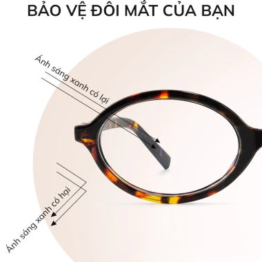 Kính mắt ELASHION Nam Nữ cao cấp gọng oval E154 - Chống ánh sáng xanh, UV, giảm giá 209k