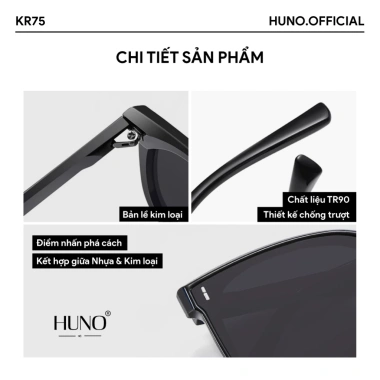 Kính mát gấp gọn HUNO KR75 - Thiết kế thời trang nam nữ, nhỏ gọn, giảm giá 195.000đ