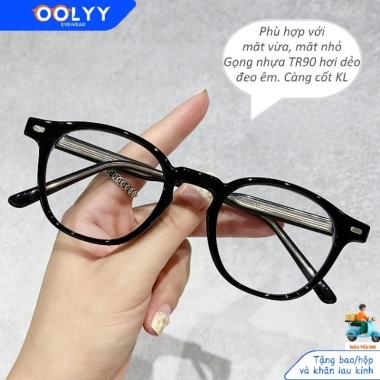 Kính Mắt Gọng Cận Nam Nữ Oval TR90 Cao Cấp Cốt Kim Loại Mã C102 - Giá chỉ 179k