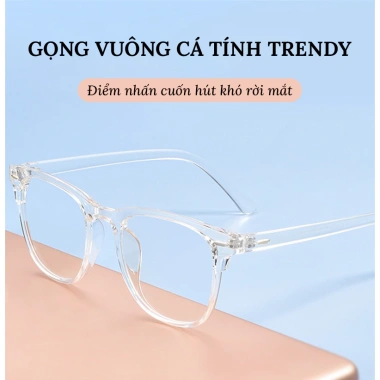 Kính mắt gọng không độ Hàn Quốc, chống ánh sáng xanh, thay tròng cận, nữ nam 21k