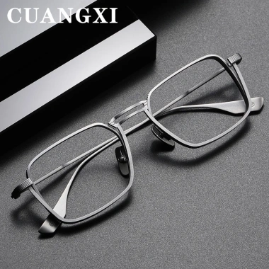 Kính Mát Gọng Vuông Titan Chống Ánh Sáng Xanh - Phong Cách Cổ Điển Cho Nam Nữ