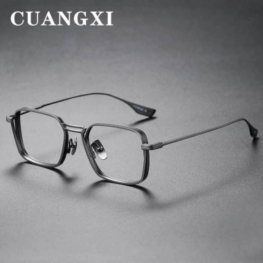 Kính Mát Gọng Vuông Titan Chống Ánh Sáng Xanh - Phong Cách Cổ Điển Cho Nam Nữ