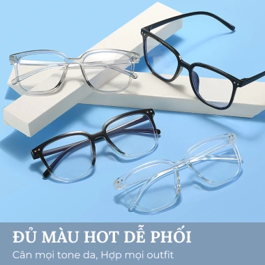 Kính mắt không độ ABICA 072 - Gọng vuông thời trang Hàn Quốc, chống UV, Unisex, chỉ 20.900₫ 5