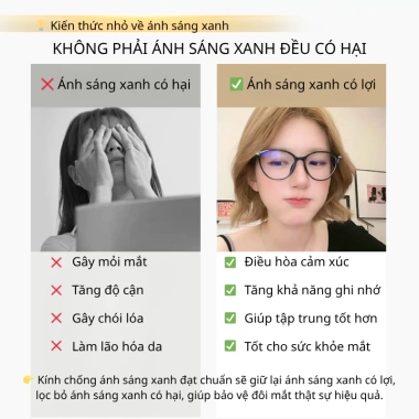 Kính Mắt Mèo Chống Ánh Sáng Xanh AORON AK267 - Gọng Dẻo Nhẹ, UV400, Thời Trang Nam Nữ 245k