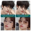 Kính mắt nam nữ trong suốt đổi màu, gọng cận 0 độ thời trang, chống ánh sáng xanh UV Hàn Quốc 6