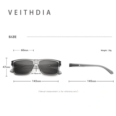 Kính Mát Nam VEITHDIA HD Phân Cực Vuông Quangchromic Chống UV - Giá 514.623₫